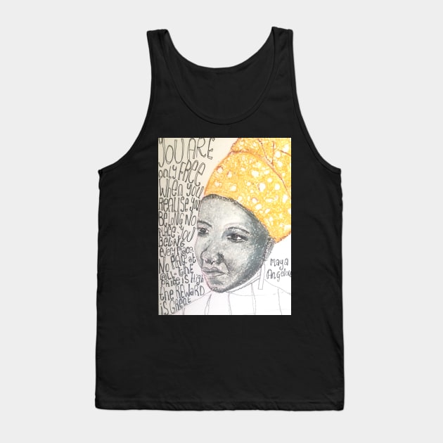 Maya Angelou Belonging quote Tank Top by MyCraftyNell